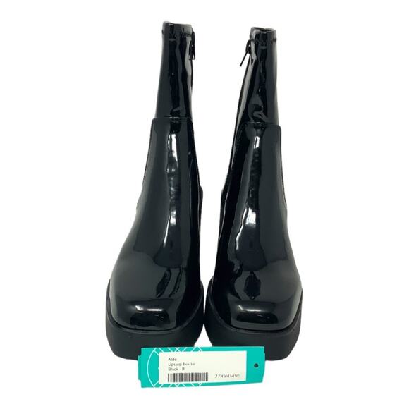 Aldo Upstep Black Synthetic Patent Platform Ankle Boot Size 8 NWT $130 MSRP - Picture 3 of 7
